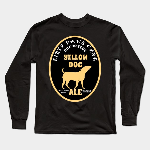 Dirty Paws Gang yellow dog ale Long Sleeve T-Shirt by Dirty Paws Gang